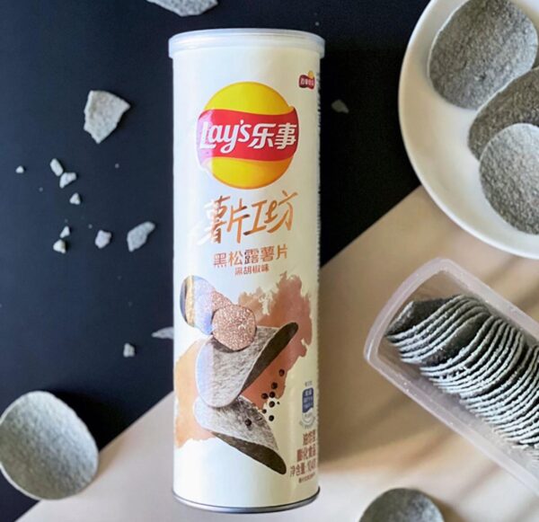 Lay's chips are a cylindrical box with multiple flavours