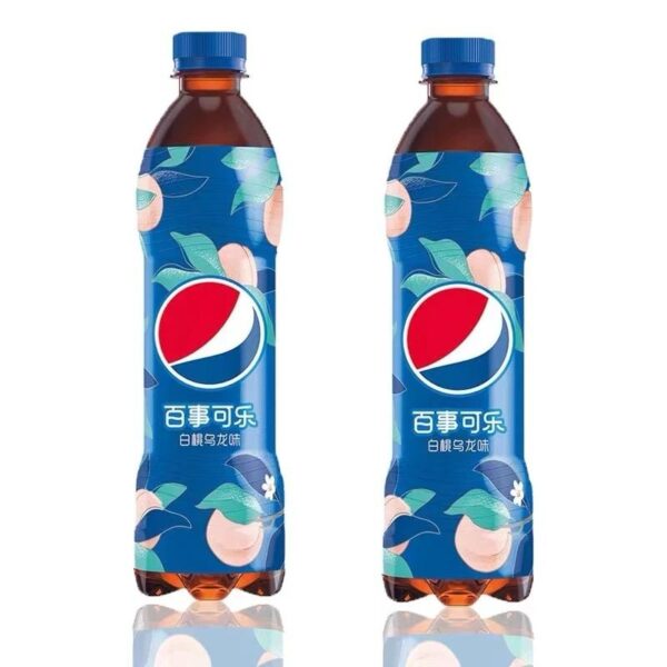 Chinese Pepsi, white peach flavor, 500 ml